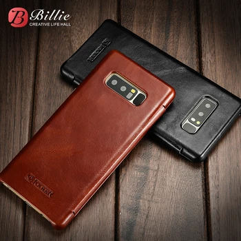 

Luxury Ultra Thin Genuine Leather Case For Samsung Galaxy Note 8 Vintage Hard 360 Full Protection Phone Back Cover Phone Cases