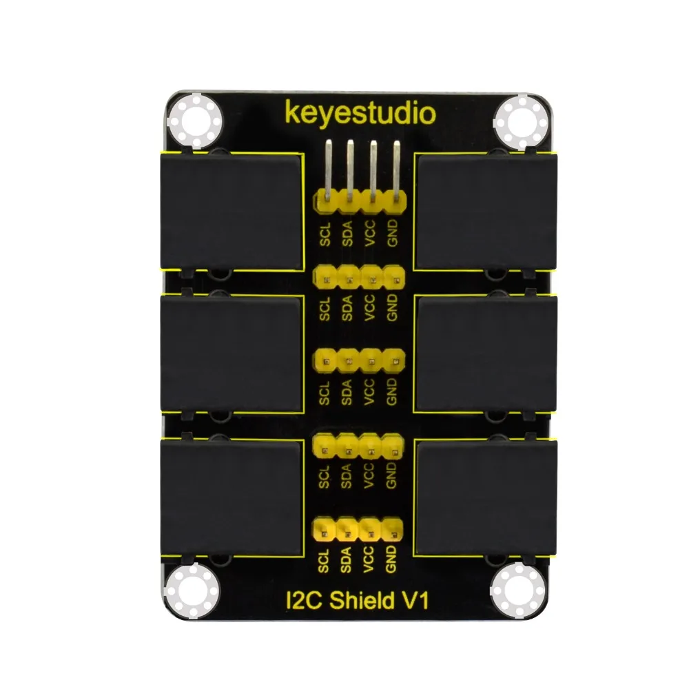 Keyestudio удобный разъем RJ11 IIC интерфейс конверсионный щит для Arduino STEM|Интегральные