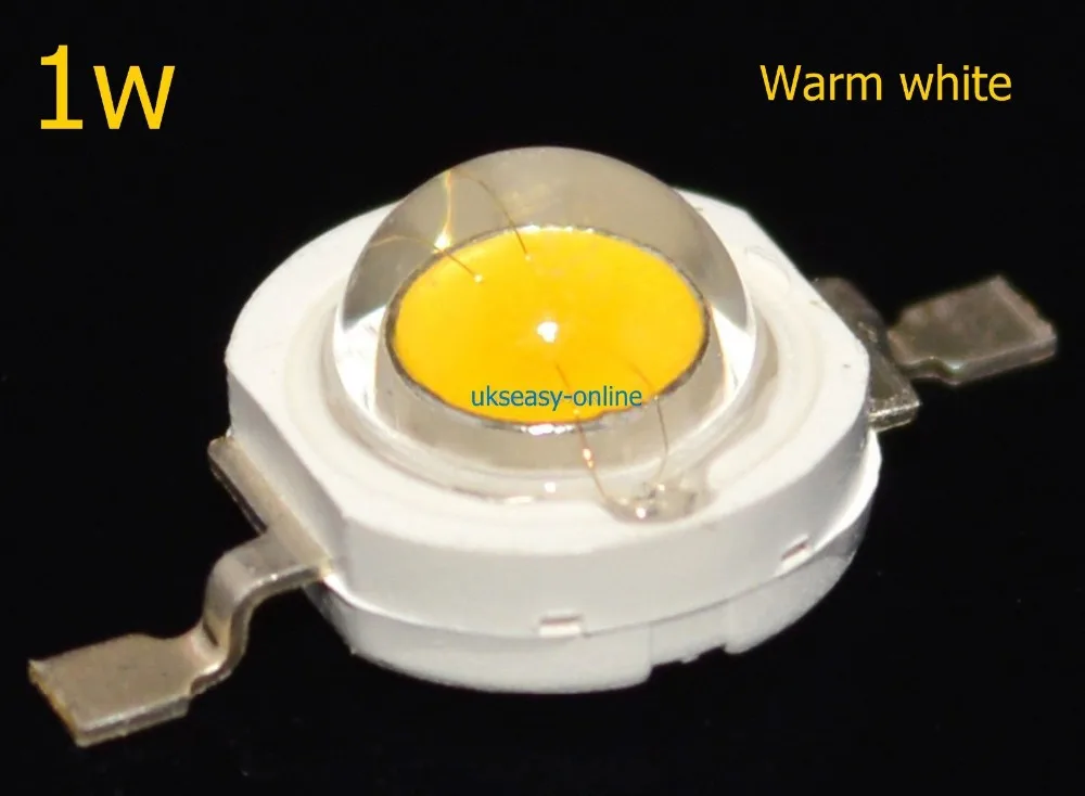 

50pcs US. Bridgelux 1W High Power LED Chip, Warm white, 120-130LM (not contain the PCB Heat Sink)