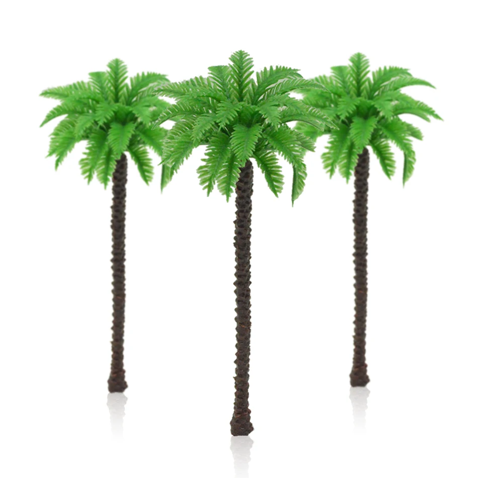 

1/100 scale palm trees Cocos nucifera ABS plastic model palm trees for scenery train layout constructions