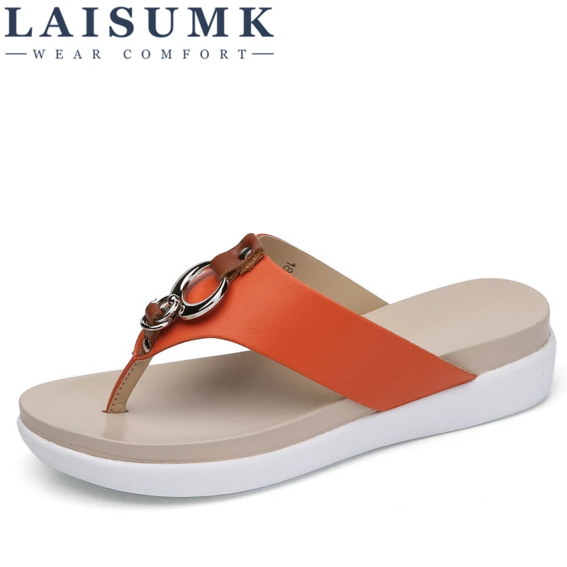 

2019 LAISUMK Women Beach Flip Flops Bohemia Floral Summer Slippers Ladies Fashion Sandals Shower Slides Free Shipping