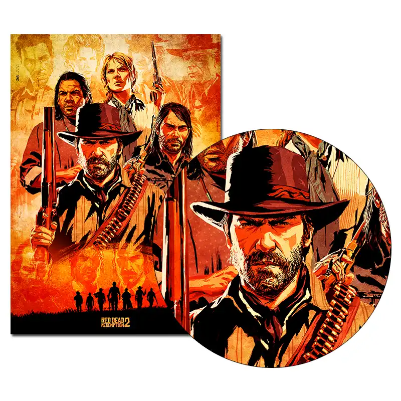 Red Dead Redemption 2 Game Canvas Poster Wall Art Print Painting 20x30
