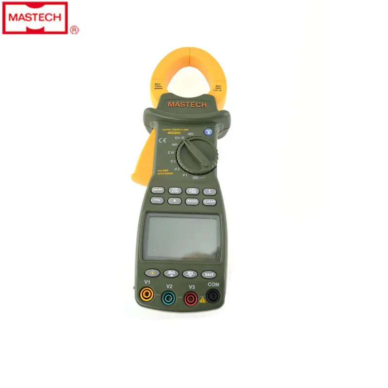 

MASTECH MS2203 Three Phase Intelligent Power Clamp Meter Support RS232 with 9999 Counts