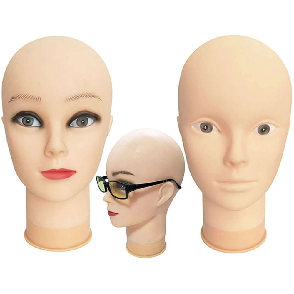 54cm Mannequin Head For Making Wig Or Display Hats/glasses Model Dolls Head Bald Female Ruber Training Head 54cm Mannequin Head For Making Wig Or Display Hats/glasses Model Dolls Head Bald Female Ruber Training Head