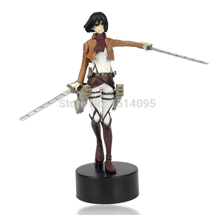 

5"12cm Anime Attack On Titan Mikasa Ackerman PVC Action Figure Toy Doll Model AT018