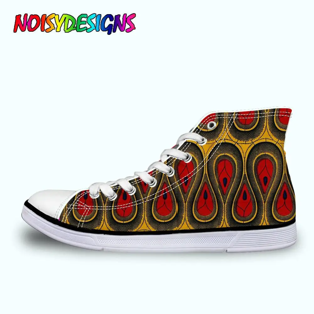 Тканевая обувь в африканском стиле с рисунком WoWomen; модная обувь на шнуровке; Вулканизированная обувь для девочек; летние кроссовки для студентов; женская обувь - Цвет: LMTJ5001AK