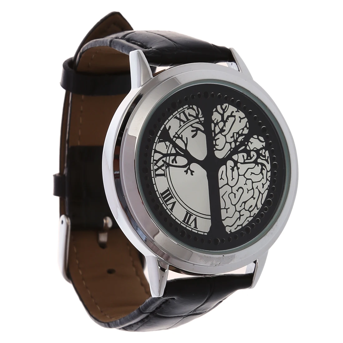 

Practical 60 LED Electronic Wristwatch, Digital Watch With Unusual Design and Black Leather