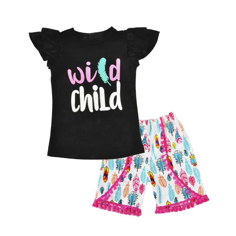 Fashion Baby Girls Clothes 2pcs Little Girls Boutique Clothing Summer