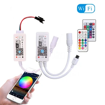 

Magic Home IOS Android Alexa Google Music Bluetooth WiFi remote Controller 5050 RGB RGBW RGB+CCT SINGLE COLOR led strip light