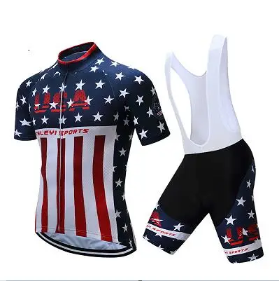 Pro US team Велоспорт Джерси Набор Мужская одежда для горного велосипеда Спортивная одежда для шоссейного велосипеда MTB костюм рубашки платье ретро-одежда комплект - Цвет: Jersey and Pants