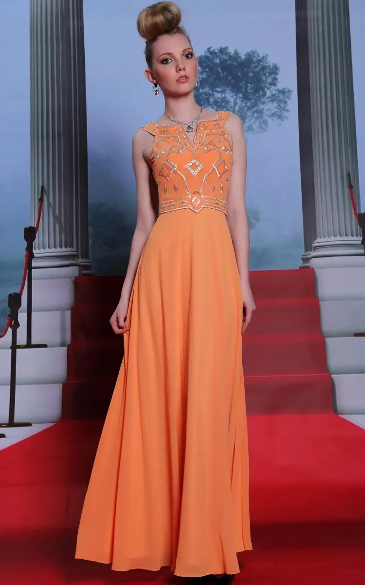 Aliexpress.com : Buy Evening Clothing Orange Retro Prom ...