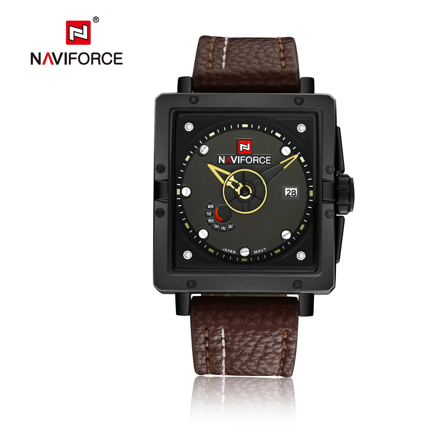 

NAVIFORCE Men Sport Watches Men's Quartz Clock Man Army Military automatic Leather Wrist Watch Relogio Masculino montre homme