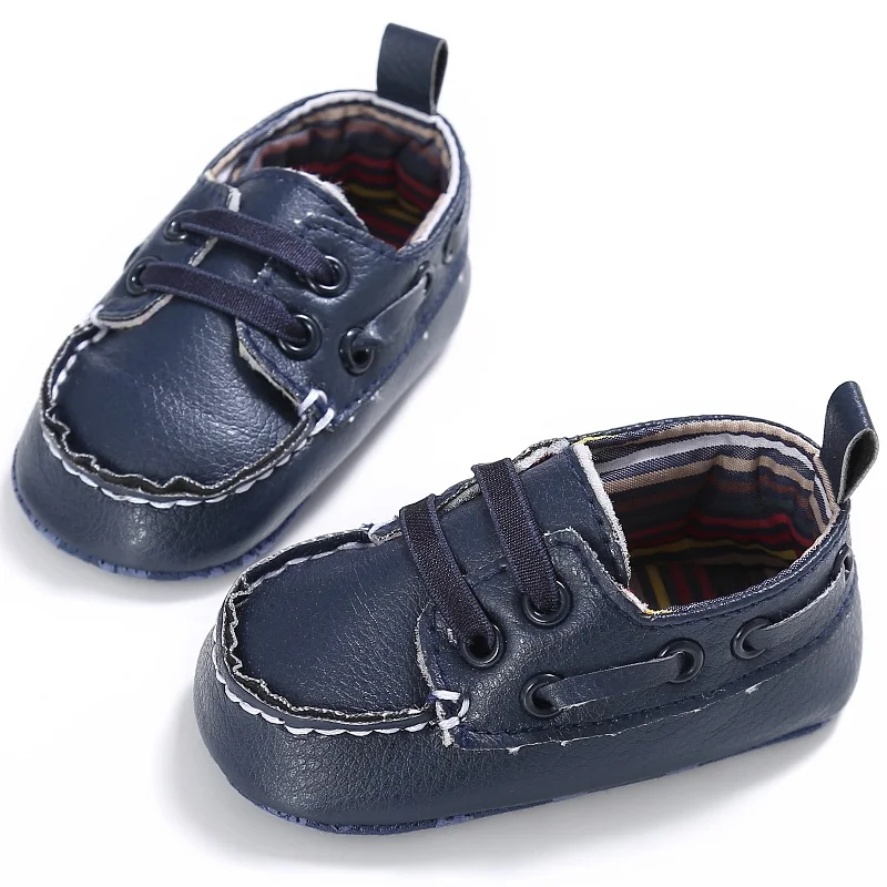 Обувь унисекс для маленьких мальчиков и девочек с мягкой подошвой; кроссовки из искусственной кожи; Повседневная обувь для детей 0-18 месяцев; Новинка