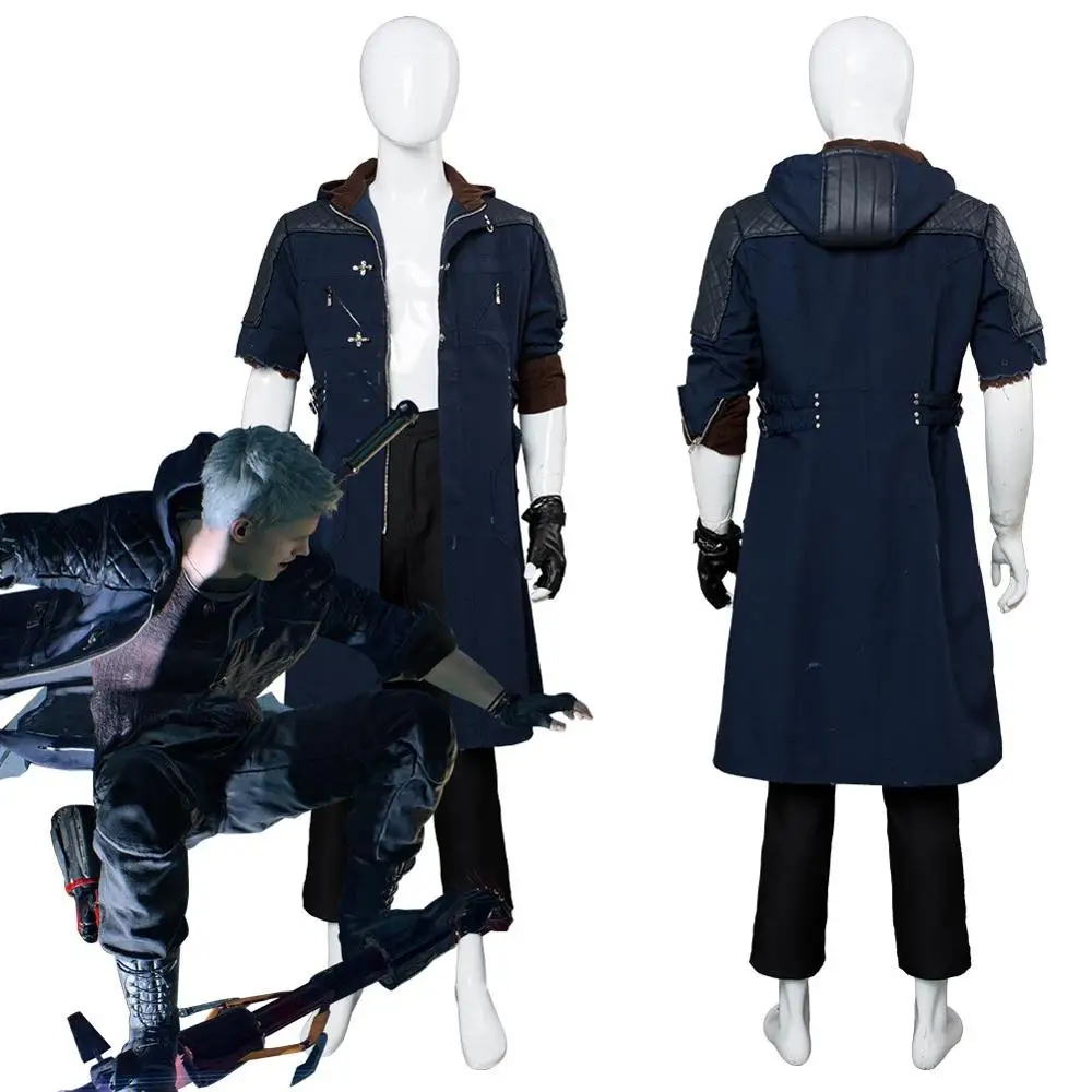 DMC 5 nero, для косплея костюм наряд куртка поврежденные Ver костюмы на Хэллоуин, способный преодолевать Броды для взрослых Для мужчин мужской