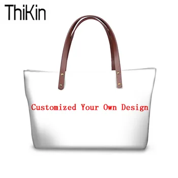 

THIKIN Women's Top-Handle Bags Customized Your Own Design Handbags Ladies Large Organizer Shoulder Tote Bag for Females Bolsa