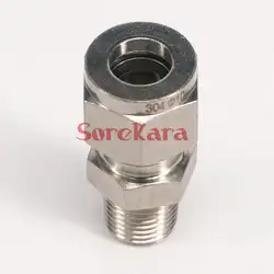 M10x1.0mm метрический Мужской Fit 10 мм O/D трубка 304 из нержавеющей стали Компрессионный фитинг Соединительный разъем