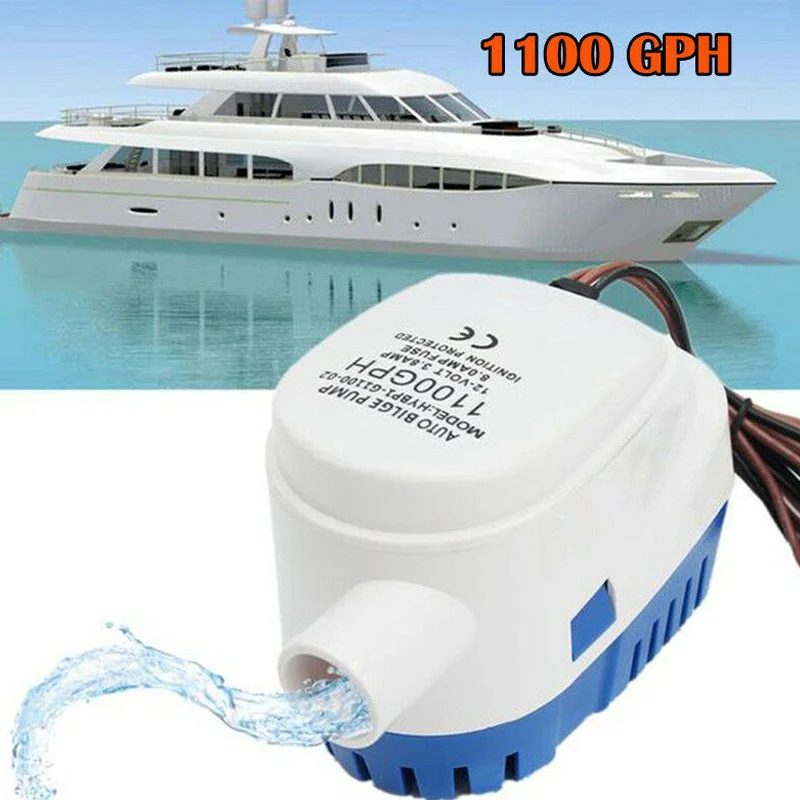 Горячая Автоматическая 12V 1100GBH Трюмный водяной насос погружные насосы с