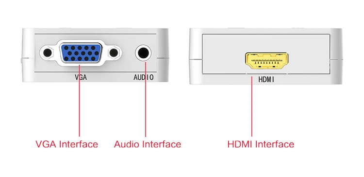 10 шт./лот HDMI конвертер VGA адаптер HDMI2VGA конвертер 1080 P для ноутбука ЖК-дисплей Экран проекторы HDTV