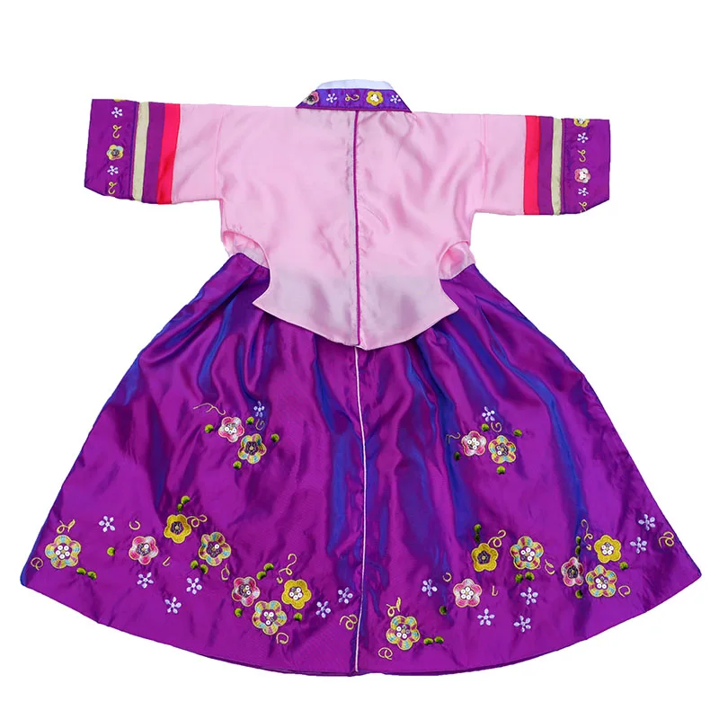5 цветов, детский ханбок, платье, Корейская принцесса, национальные костюмы, платье с цветочным узором для девочек, подарок на день рождения, народный танец, сценическое представление