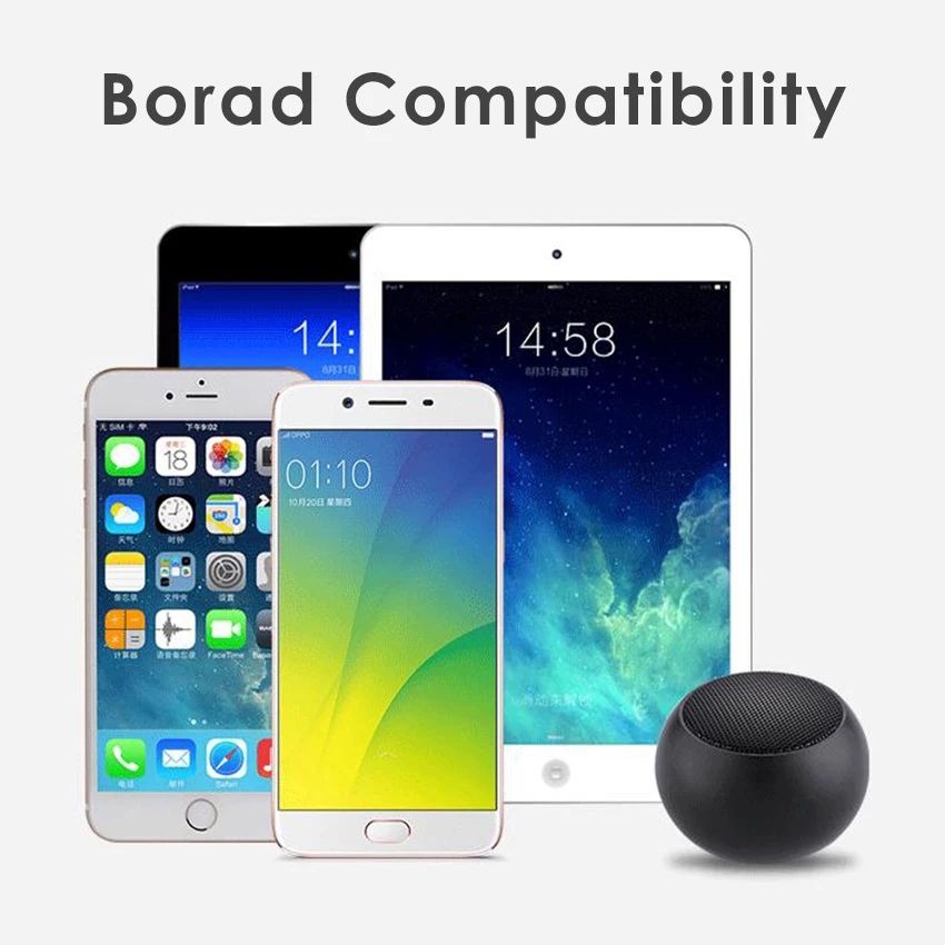 Aimitek BM3D Mini TWS Portable Bluetooth Speaker True Wireless Stereo Subwoofer Handsfree Loudspeaker with Mic for Smartphones