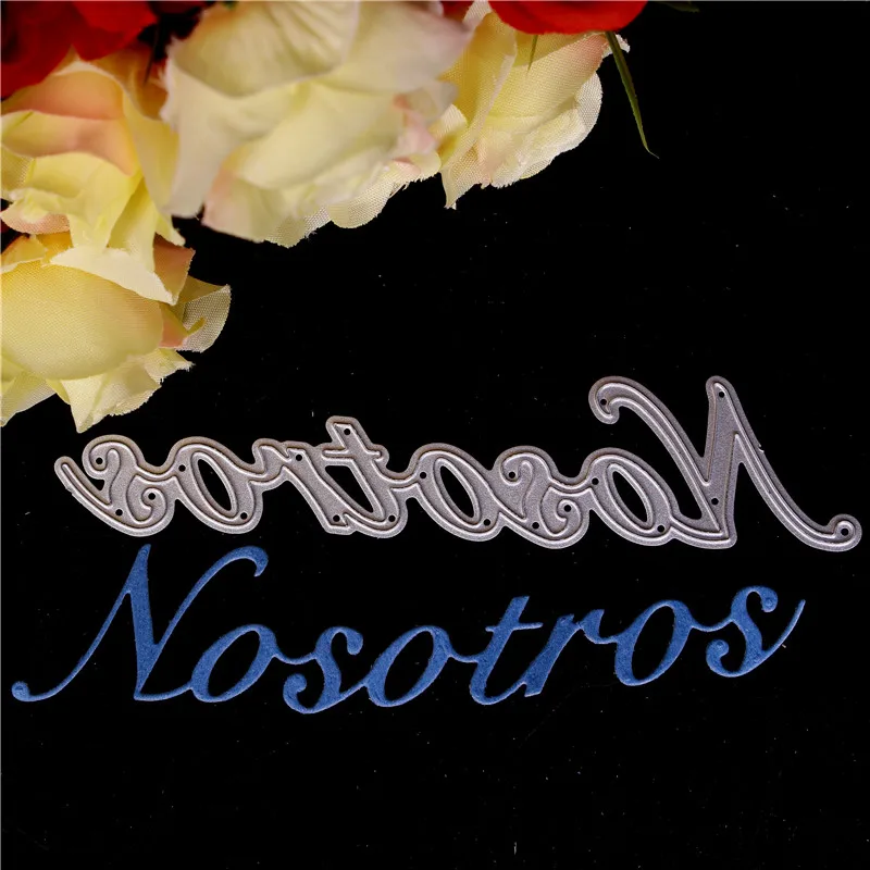 

Spanish word Metal Cutting Dies for Diy Scrapbooking Die Cut New 2018 Cuts for Paper Card Making Craft Happy Valentine's Day