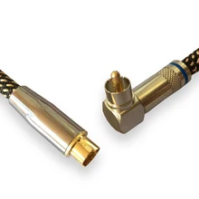 Video Cable S-video to RCA 90 Degree Angle TV STB Projector Conventor Cable Shielded OFC 1M 2M 3M