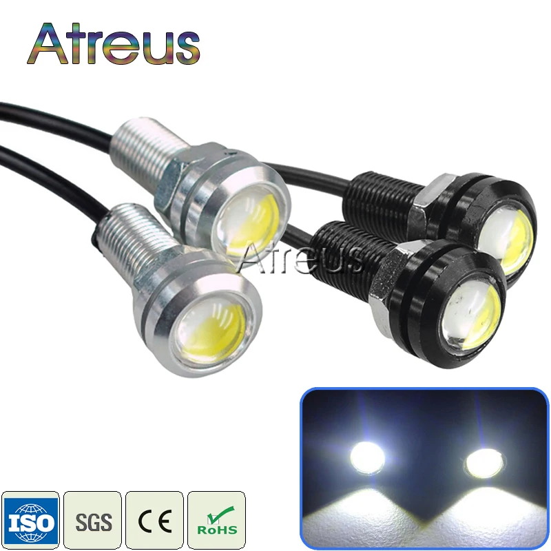 

Atreus 2X Car LED Eagle Eyes DRL Lamp For Audi a3 a6 a4 b6 Ford focus 2 3 Lada Renault accessories DIY Reverse Lights 12V