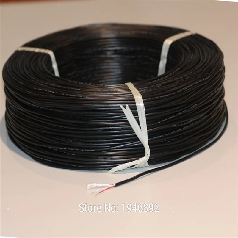 26AWG 2 ядра Multicores экранированная провода Луженая Медь контролируемых кабель для наушников UL2547 черный и серый цвет 1/5/20/50 метров