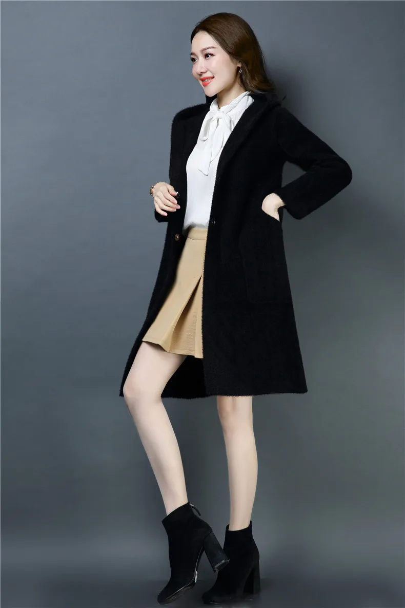 XJXKS Модные женские пальто для будущих мам зима 2019 Новое поступление одноцветное цвет с капюшоном Высокое качество Крытая пуговица брендо