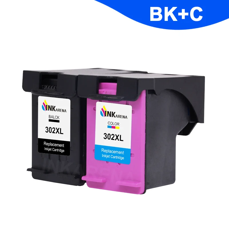 INKARENA 302XL сменный картридж для принтера для hp 302 XL картуш инструмент для заправки чернилами hp Deskjet 1110 1111 1112 2130 3630 3632 4520 принтер - Цвет: 302XL BK C