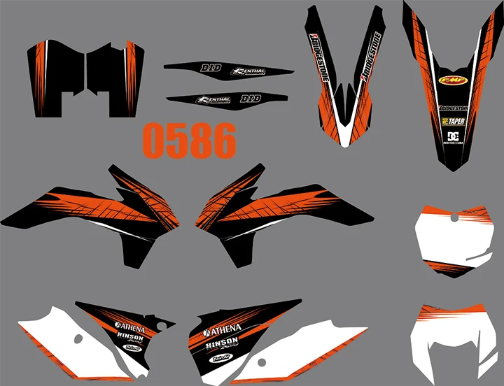 6 видов стилей мотоцикл команда графика и фоны Наклейка Стикер Наборы для KTM EXC XCW XCF-W