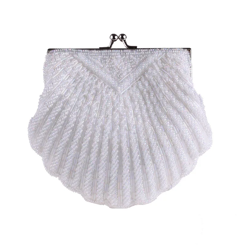

Wholesale luxury shell beaded embroidered evening party clutch bag hand-embroidered handbags dress bag retro cheongsam bag