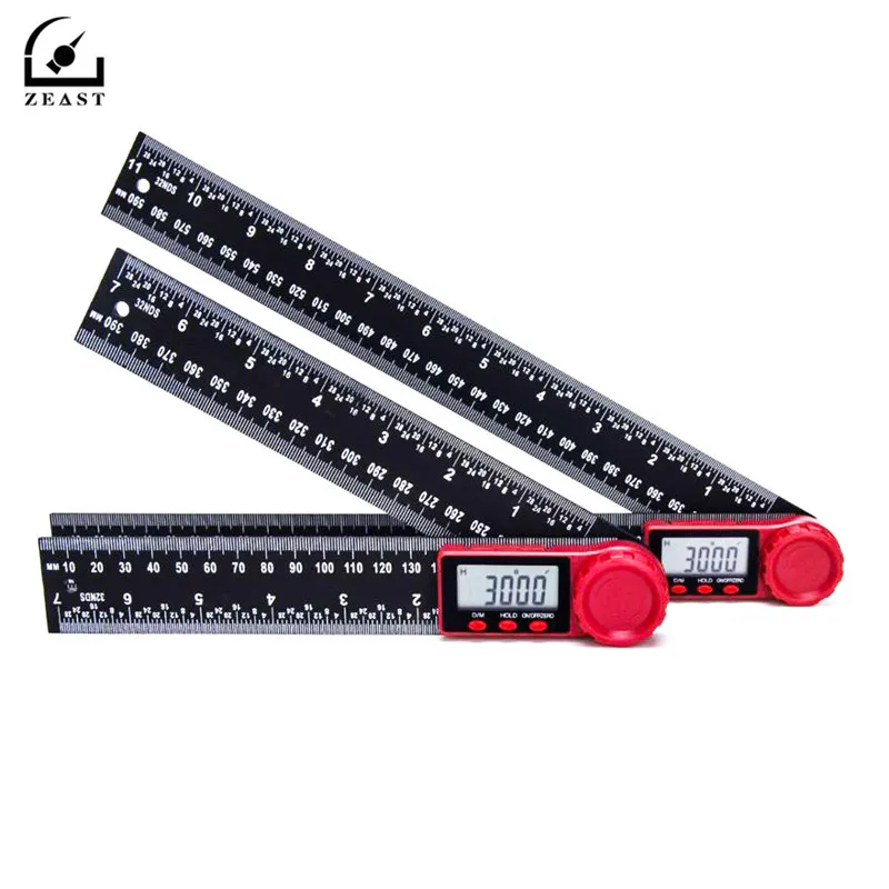  0-200mm 0-300mm LCD Display Carbon Fiber Digital Angle Ruler Inclinometer Electron Goniometer Protr