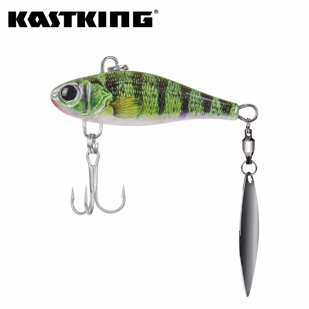 

KastKing Spinnerbeit Fishing Lure 1PC 49g 111mm Sinking Lure Heavy Spinner Spoon Baits Single Hook 3D Eyes 4 Colors Available