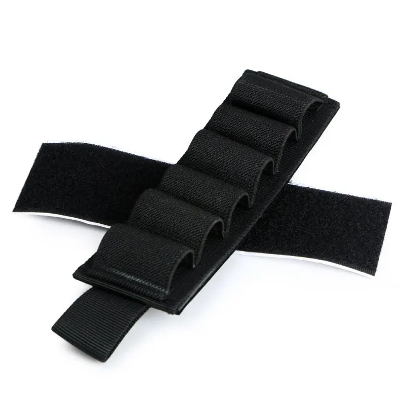 

4 Colors Outdoor Hunting 6 Round Portable Tactical Airsoft Buttstock Shell Bullet Adhesive Strip Nylon Ammo Pouch