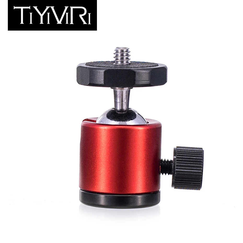 

TiYiViRi Mini Ball Head Tripod Head of 360 DSLR Camera Mini Tripod Dsr Ballhead 1/4"Screw Mount Stand For Camera Accessories