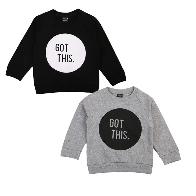 

New Kid Boy Girl Pullover Long Sleeve Casual Hoodie T Shirt Tops Baby Sweatshirt