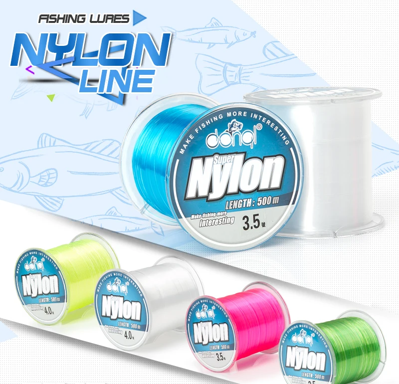 DONQL 500m Super Strong Nylon Fishing Line Monofilament Wire 2-22.5LB Saltwater Freshwater Fly Fishing Line Pesca Carp Tool (4)