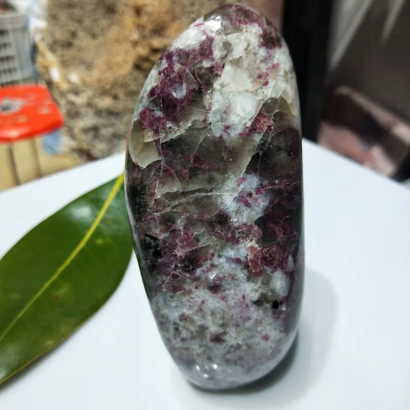 

500-800g Natural Crystal stone plum blossom tourmaline Raw Gemstone Ornament Polished Quartz Handicraft Decorating Stone Healing
