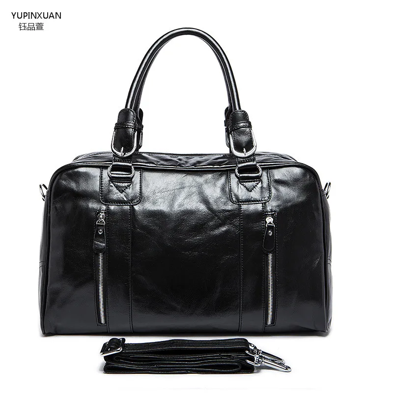 

YUPINXUAN Mens Real Leather Briefcase Big Capacity Leather Laptop Messenger Bags Big Travelling Tote Multifunctional Handbag
