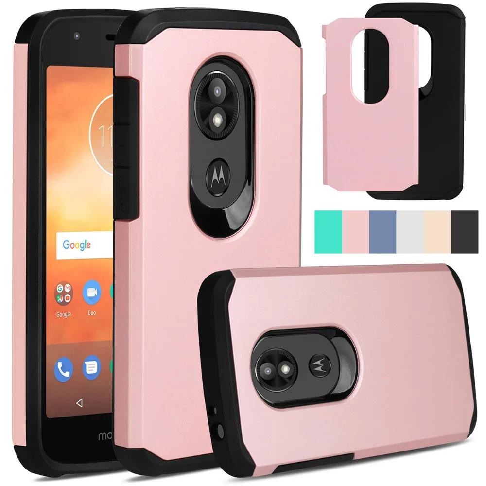 

Dual Layer Hybrid Armor Case For Motorola Moto E5 Play Slim Shockproof Protective Cover For Motorola Moto E5 Play/Moto E5 Cruise