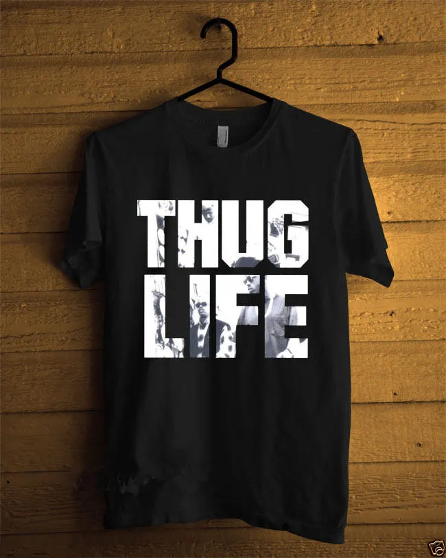 Funny T Shirts Cheap Cotton O Neck Short Sleeve Shirts Thug Life Hip