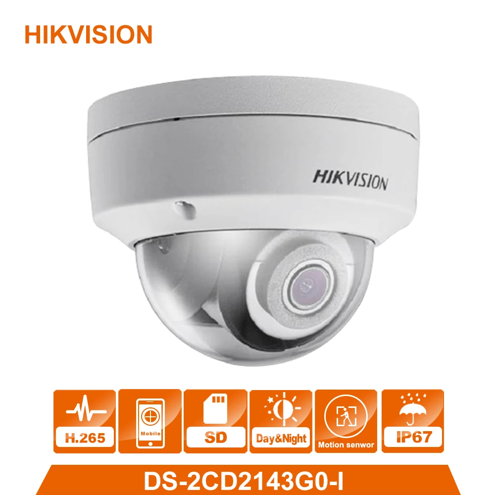 HIKVISION Original DS-2CD2143G0-I 4MP Network Dome Camera Security System upgrade DS-2CD2142FWD-I indoor monitor