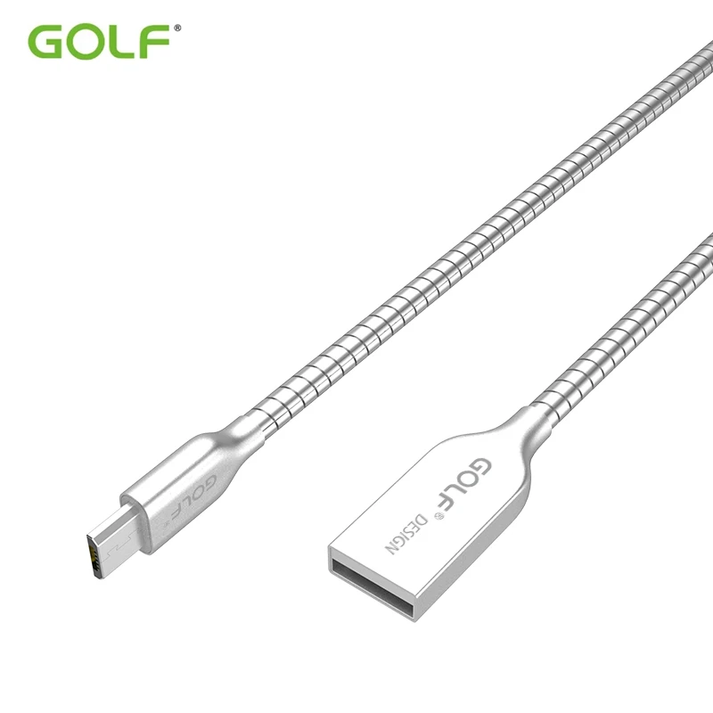 Кабель Micro USB GOLF 1 м из цинкового сплава для зарядки и синхронизации данных Samsung S6 S7