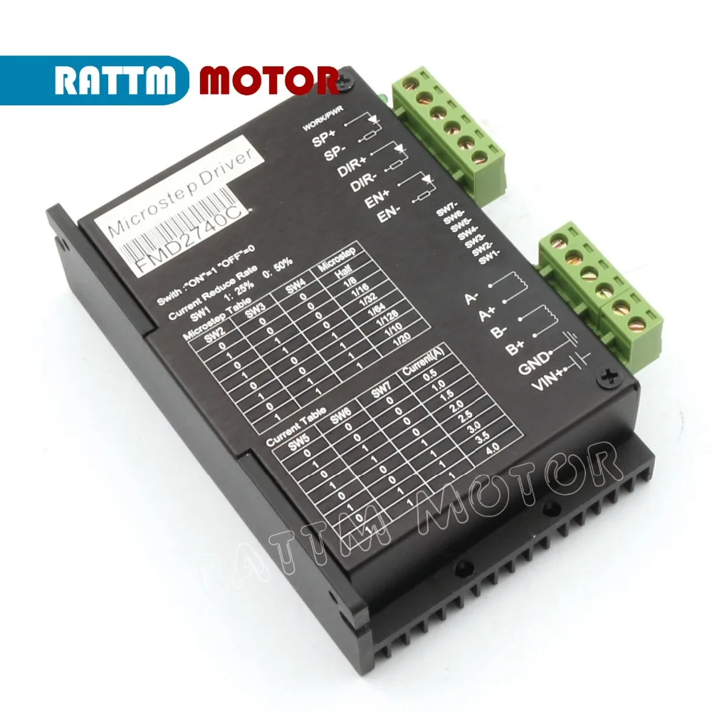 FMD2740C 50VDC /4A / 128 microstep CNC драйвер шагового двигателя для Nema17 23 шаговый двигатель cnc