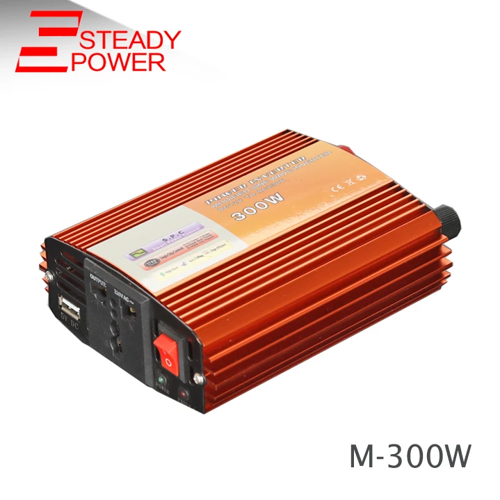 300W Solar Inverter OFF Grid Tie DC 12V 24v to 220V AC Modified Sine Wave Inverter