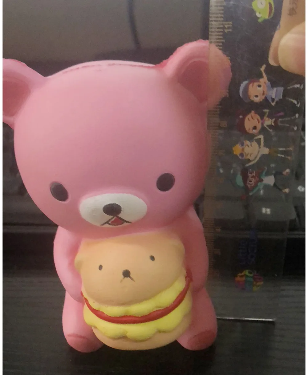 Новые животные 10 см jumbo Kawaii милый мягкий медведь гамбургеров супер мягкие медленно поднимающиеся игрушки 1 шт