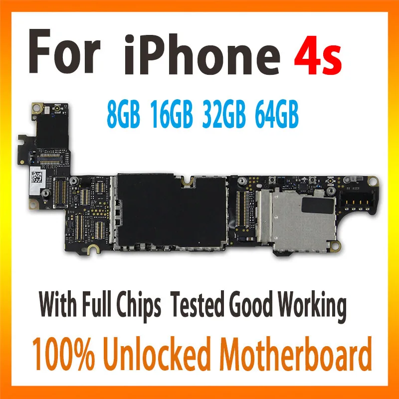 

Original motherboard For iPhone 4S mainboard NO icloud unlocked for iphone 4S panel Official IOS Logic board MB