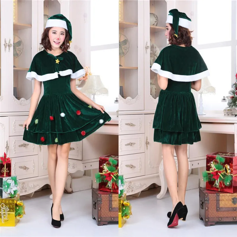 Cosplay&ware Adult Women Christmas Dress Xmas Tree Deer Snowman Sexy Lolita Red Green Party Cosplay Halloween Costumes -Cosplayware Store HTB1WaCCXPzuK1RjSspeq6ziHVXay.jpg