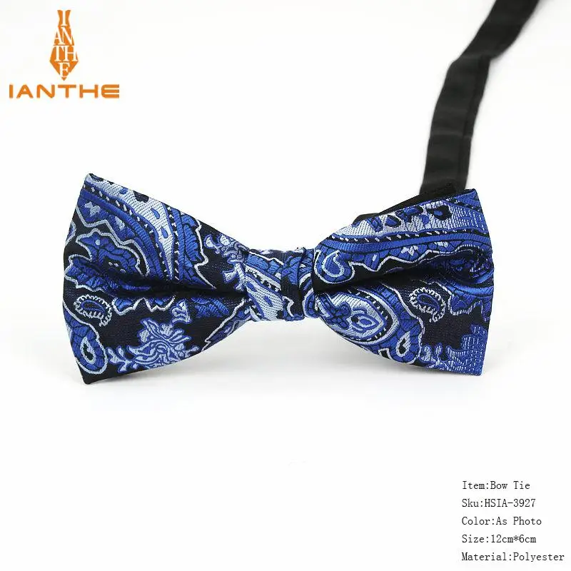 Галстук-бабочка для мужчин, формальный галстук в горошек для мальчиков, мужской модный деловой Свадебный галстук-бабочка, мужская рубашка Krawatte Legame Paisley Butterfly - Цвет: IA3927